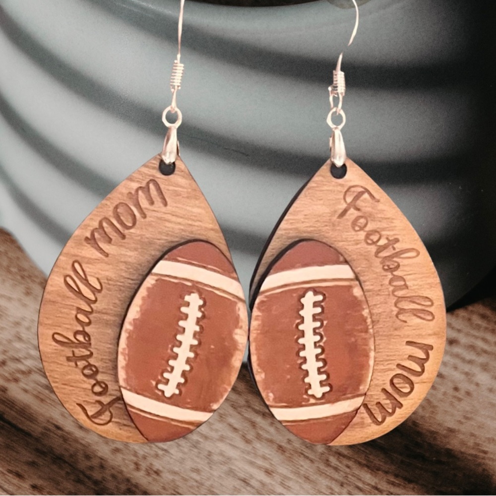 Football mom earrings